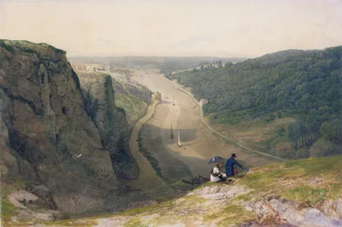 Die Avon-Schlucht, Blick über Clifton, ca. 1820